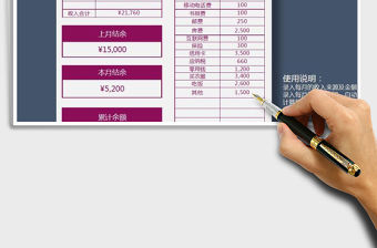 2021年個人理財收支表