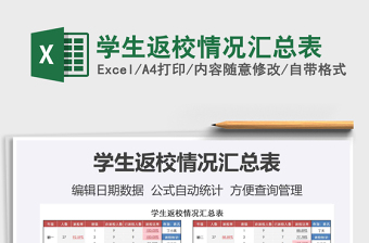 2021年學(xué)生返校情況匯總表