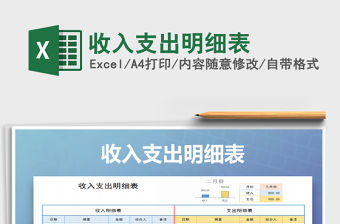 2021年收入支出明細表