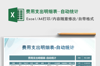 2021年費用支出明細表-自動統(tǒng)計