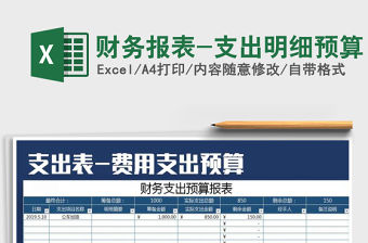 2021年財務報表-支出明細預算