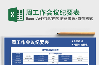 2021年周工作會(huì)議紀(jì)要表