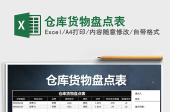 2021年倉庫貨物盤點表