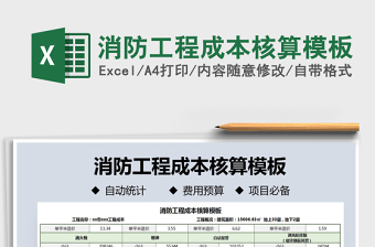 2022装修工程成本核算表