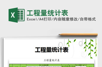 2021年工程量統(tǒng)計表