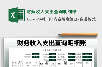 2021年財務(wù)收入支出查詢明細賬免費下載