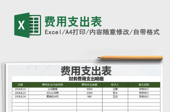 2021年費(fèi)用支出表
