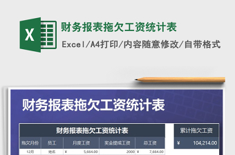 2021年財務(wù)報表拖欠工資統(tǒng)計(jì)表