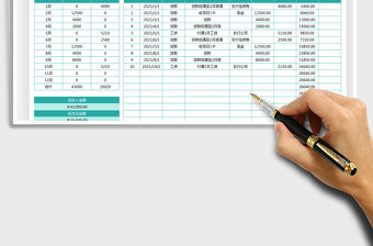 2021年收支表-期初結存金額計算