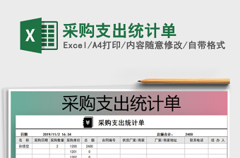 2022采購支出統(tǒng)計表