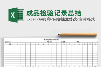 2021年成品檢驗(yàn)記錄總結(jié)