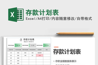 2021年存款計劃表