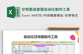 2021年甘特图进度图自动化制作工具