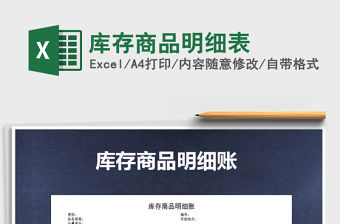 2021年庫存商品明細表