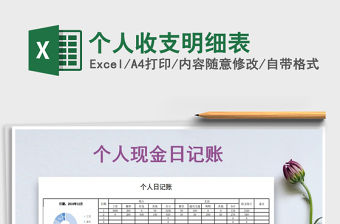 2021年個人收支明細表