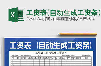 2021年工資表(自動(dòng)生成工資條)