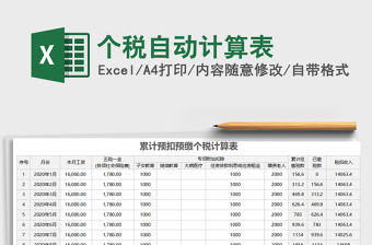2021年個(gè)稅自動(dòng)計(jì)算表