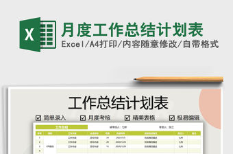 2021年月度工作總結計劃表