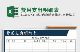 2021年費用支出明細表