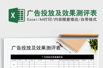 2021年廣告投放及效果測評表