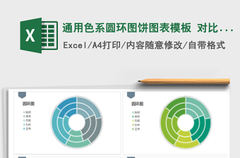 2022清新简约水彩圆环图饼图 图表