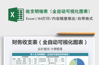 2021年收支明細(xì)表（全自動(dòng)可視化圖表）