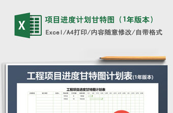 2021年項目進度計劃甘特圖（1年版本）