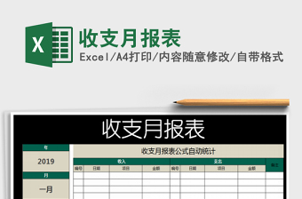 2021年收支月報(bào)表