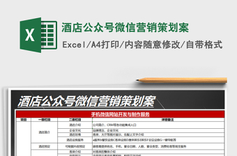 2022微信公众号运营方案(模板)