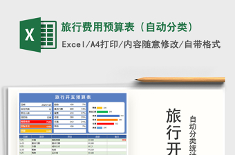 2021年旅行費(fèi)用預(yù)算表（自動(dòng)分類）