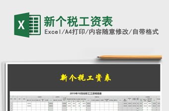 2021年新個(gè)稅工資表