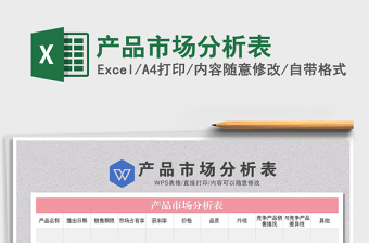2021年產(chǎn)品市場(chǎng)分析表