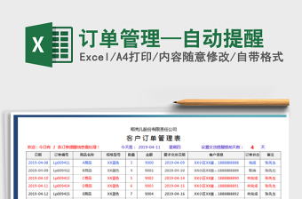 2021年訂單管理—自動提醒