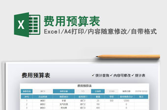 2021年費用預算表