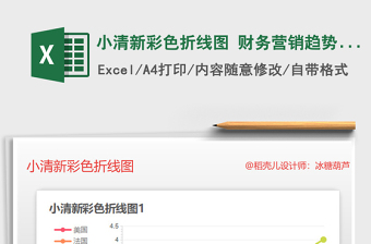 2021年小清新彩色折線圖 財(cái)務(wù)營(yíng)銷趨勢(shì)分析免費(fèi)下載