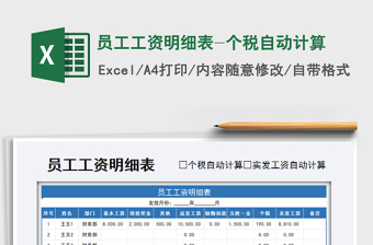 2021年員工工資明細(xì)表-個(gè)稅自動(dòng)計(jì)算