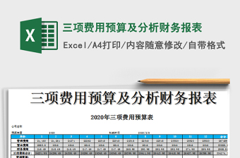 2021年三项费用预算及分析财务报表