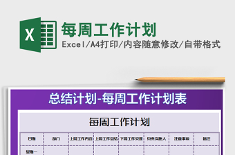 2021年每周工作計(jì)劃