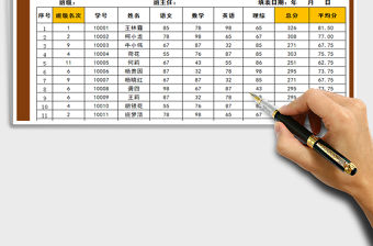 2021年考試成績總表-自動生成成績單