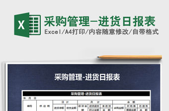 2021年采購管理-進貨日報表