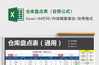 2021年倉庫盤點(diǎn)表（自帶公式）
