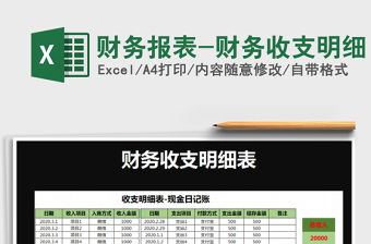 2022财务收支明细及月份查询表