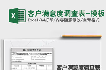 2021年客戶滿意度調查表-模板