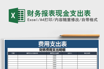 2021年財務報表現(xiàn)金支出表