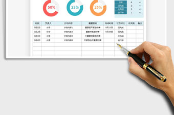 2021年工作計劃表-占比分析免費下載