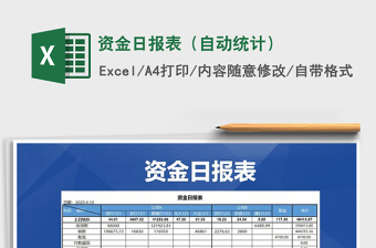 2021年資金日報表（自動統(tǒng)計）