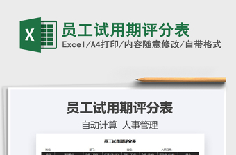 2021年員工試用期評(píng)分表