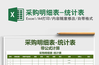 2021年采購明細表-統計表