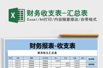 2021年財務收支表-匯總表