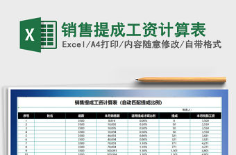 2021年銷售提成工資計算表